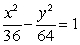 Find the standard form of the equation of the hyperbola with foci (0, 10)  and (0, -10) , and vertices (0, 8)  and (0, -8) . A)    B)    C)    D)   