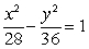 Find the standard form of the equation of the hyperbola with foci (0, -8)  and (0, 8) , and vertices (0, 6)  and (0, -6) . A)    B)    C)    D)   