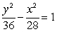 Find the standard form of the equation of the hyperbola with foci (0, -8)  and (0, 8) , and vertices (0, 6)  and (0, -6) . A)    B)    C)    D)   