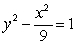 Find the standard form of the equation of a hyperbola with center (0,0) , transverse x-axis, and asymptotes y = 3x and y = -3x. A)    B)    C)    D)   