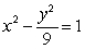Find the standard form of the equation of a hyperbola with center (0,0) , transverse x-axis, and asymptotes y = 3x and y = -3x. A)    B)    C)    D)   