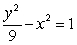 Find the standard form of the equation of a hyperbola with center (0,0) , transverse x-axis, and asymptotes y = 3x and y = -3x. A)    B)    C)    D)   