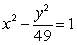 Find the standard form of the equation of a hyperbola with center (0, 0) , transverse y-axis, and asymptotes y = -7x and y = 7x. A)    B)    C)    D)   