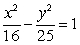 Find the standard form of the equation of a hyperbola with center (0, 0) , transverse x-axis, and asymptotes   And   A)    B)    C)    D)   