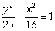 Find the standard form of the equation of a hyperbola with center (0, 0) , transverse x-axis, and asymptotes   And   A)    B)    C)    D)   