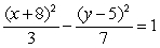 Find the standard form of the hyperbola with the following equation. 7x<sup>2</sup> - 3y<sup>2</sup> - 112x - 30y = -352 A)    B)    C)    D)   