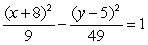 Find the standard form of the hyperbola with the following equation. 7x<sup>2</sup> - 3y<sup>2</sup> - 112x - 30y = -352 A)    B)    C)    D)   