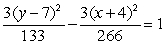 Find the standard form of the hyperbola with the following equation. 6y<sup>2</sup> - 3x<sup>2</sup> - 84y - 24x = 20 A)    B)    C)    D)   