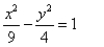 Find the equation of the hyperbola from the given graph.   A)    B)    C)    D)   