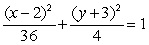 Find the standard form of the ellipse with the following equation. 36x<sup>2</sup> + 4y<sup>2</sup> - 144x - 24y = -36 A)    B)    C)    D)   