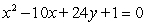 Find an equation for the parabola with vertex (-1, -5)  and focus (5, -5) . A)    B)    C)    D)   