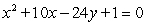 Find an equation for the parabola with vertex (-1, -5)  and focus (5, -5) . A)    B)    C)    D)   