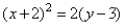 Match the parabola to an equation in standard form.   A)    B)    C)    D)   