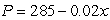Employ the following supply and demand equations. Demand     Supply     Write a system of linear inequalities corresponding to the consumer surplus.