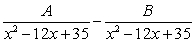 Write the form of the partial fraction decomposition for the given rational expression. Do not solve for the constants.   A)    B)    C)    D)   