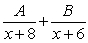 Write the form of the partial fraction decomposition for the given rational expression. Do not solve for the constants.   A)    B)    C)    D)   
