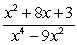 Write the form of the partial fraction decomposition for the given rational expression. Do not solve for the constants.   A)    B)    C)    D)   