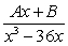 Write the form of the partial fraction decomposition for the given rational expression. Do not solve for the constants.   A)    B)    C)    D)   