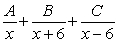 Write the form of the partial fraction decomposition for the given rational expression. Do not solve for the constants.   A)    B)    C)    D)   