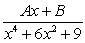Write the form of the partial fraction decomposition for the given rational expression. Do not solve for the constants.   A)    B)    C)    D)   
