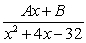 Write the form of the partial fraction decomposition for the given rational expression. Do not solve for the constants.   A)    B)    C)    D)   