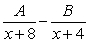Write the form of the partial fraction decomposition for the given rational expression. Do not solve for the constants.   A)    B)    C)    D)   
