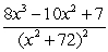 Write the form of the partial fraction decomposition for the given rational expression. Do not solve for the constants.    A)    B)    C)    D)   