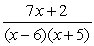 Write the partial fraction decomposition for the given rational expression.   A)    B)    C)    D)   