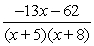Find the partial-fraction decomposition for the rational function.   