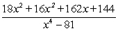 Find the partial-fraction decomposition for the rational function.   