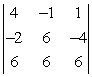 Evaluate the 3 x 3 determinant.   A)  36 B)  204 C)  180 D)  108