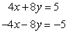 Use Cramer's Rule to solve the system of equations or determine if the system is inconsistent (no solution) or dependent (infinitely many solutions).   