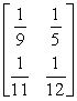 Find A<sup>-1</sup> given that   A)    B)    C)    D)   