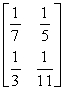 Find A<sup>-1</sup> given that   A)    B)    C)    D)   