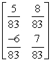 Find A<sup>-1</sup> given that   A)    B)    C)    D)   