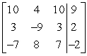  Perform the row operation -6R<sub>1</sub> + R<sub>2</sub>  \rightarrow R<sub>2</sub> on the matrix and write the resulting matrix.   A)    B)    C)    D)    