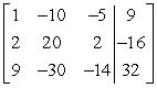 Perform the row operations   on the matrix and write the resulting matrix.   A)    B)    C)    D)   