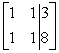 Use row operations to transform the matrix to reduced row-echelon form.   A)    B)    C)    D)   
