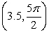 Plot the point      in a polar coordinate system.