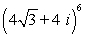 Find the result of the expression using De Moivre's theorem. Write the answer in rectangular form.   A)    B)    C)    D)   