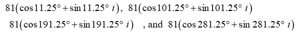 Find all nth roots of z. Write answers in polar form.   A)    B)    C)    D)   