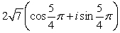 Express the complex number in polar form.   A)    B)    C)    D)   