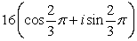 Express the complex number in polar form.   A)    B)    C)    D)   