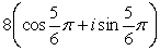 Express the complex number in polar form.   A)    B)    C)    D)   
