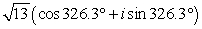 Use a calculator to express the complex number in polar form. Round angle to one decimal place and in degrees.   A)    B)    C)    D)   