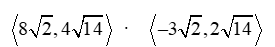 Find the dot product.   A)  64 B)  1,472 C)  -160 D)  30