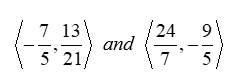 Determine if the vectors are orthogonal.   