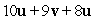 Perform the indicated vector operation given u = < 1, -11 > and v = < -9, -2 >.   