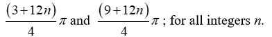 Solve the given trigonometric equation exactly for all reals.   A)    B)    C)    D)   