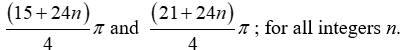 Solve the given trigonometric equation exactly for all reals.   A)    B)    C)    D)   